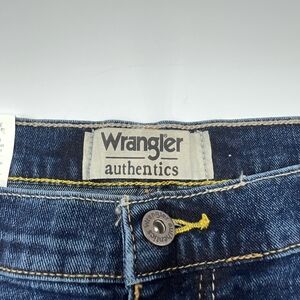 Wrangler Mens Authentics High Rise Straight Leg Blue Denim Jeans Size 36X32